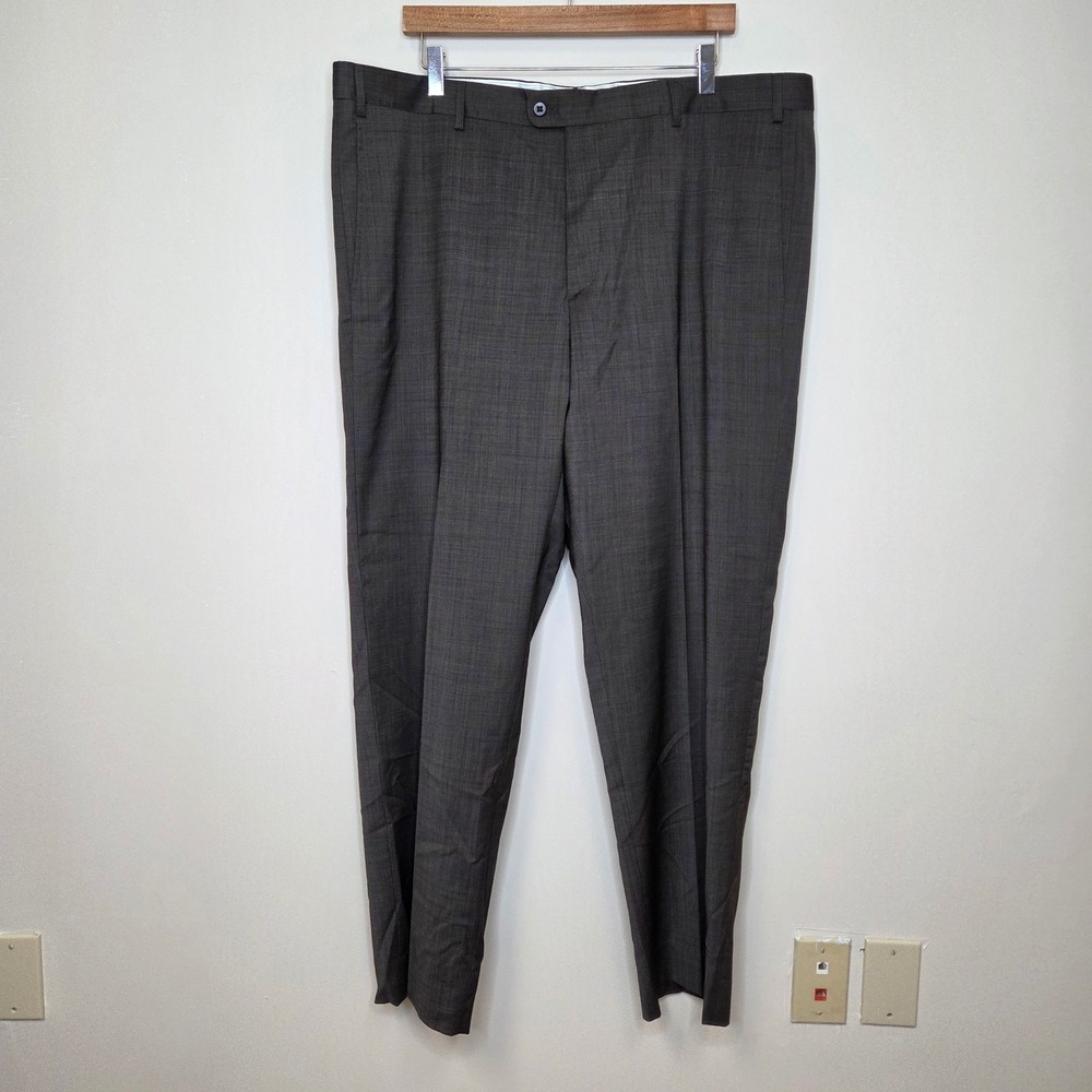 Zanella Todd Brown Wool Blend Dress Pants Made in Italy Size 42